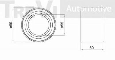 TREVI AUTOMOTIVE wb1710 -  Комплект подшипника ступицы колеса